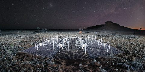 The Murchison Widefield Array at night time